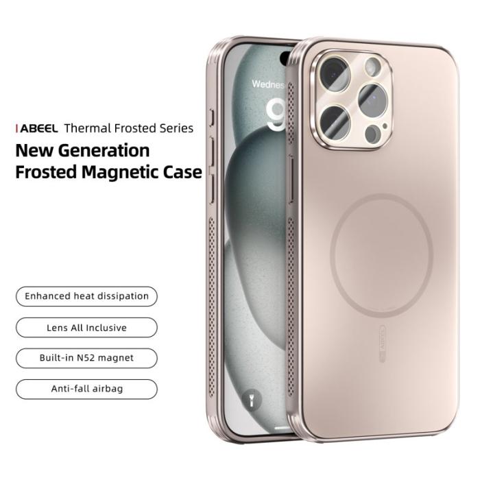 ABEEL - ABEEL iPhone 14 Pro Max Skal Magnetiskt TPU PC Guld