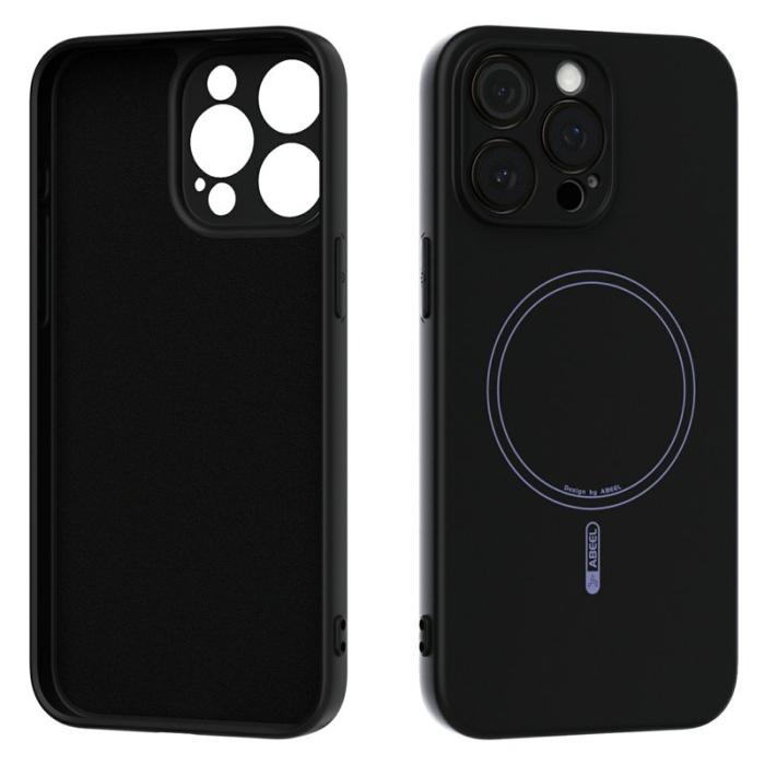 ABEEL - ABEEL iPhone 14 Pro Max Skal MagSafe Svart Liquid Silicone
