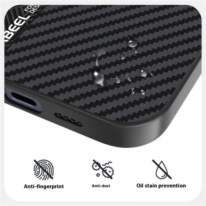 ABEEL - ABEEL iPhone 14 Pro Max Skal PC TPU Aluminium PU Läder Textur 1