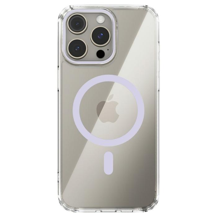 ABEEL - ABEEL iPhone 14 Pro Skal MagSafe Anti Scratch Klar TPU Lila