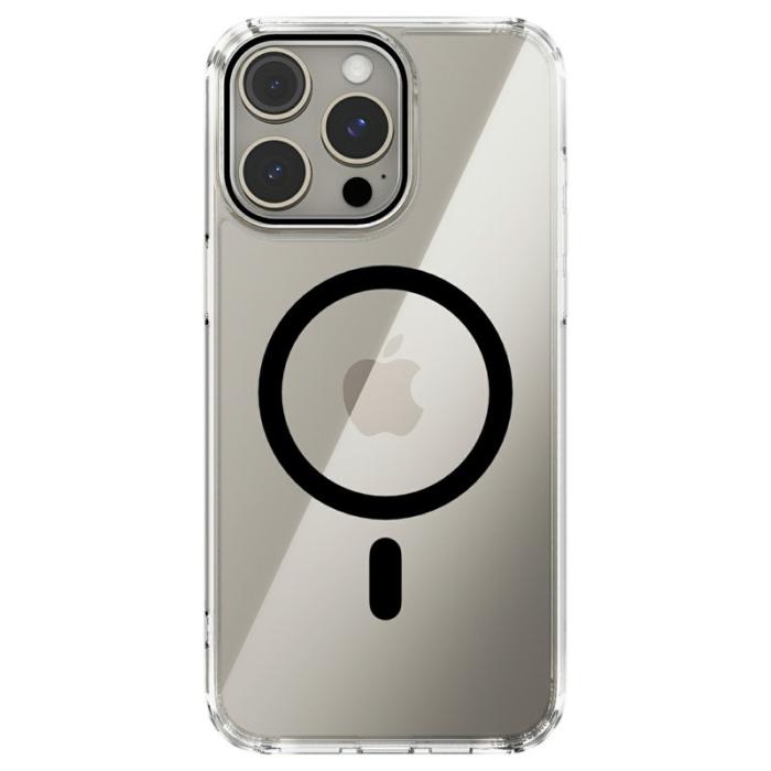 ABEEL - ABEEL iPhone 14 Pro Skal MagSafe Anti Scratch Transparent Svart