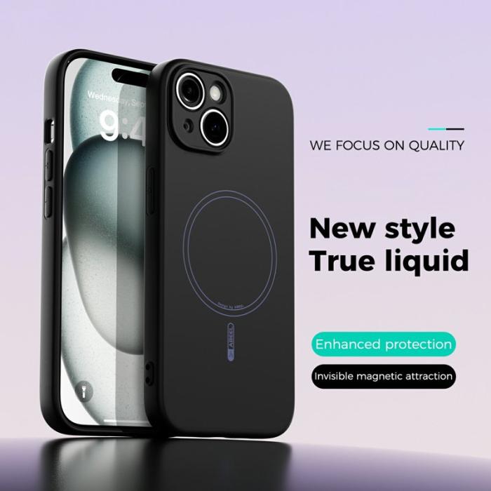 ABEEL - ABEEL iPhone 14 Skal MagSafe Liquid Silicone Svart