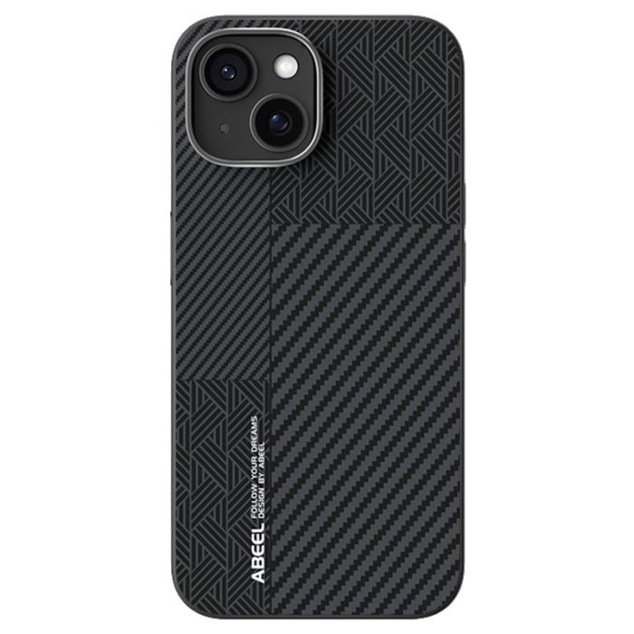 ABEEL - ABEEL iPhone 14 Skal PC TPU Aluminium PU Läder MagSafe - Textur 1