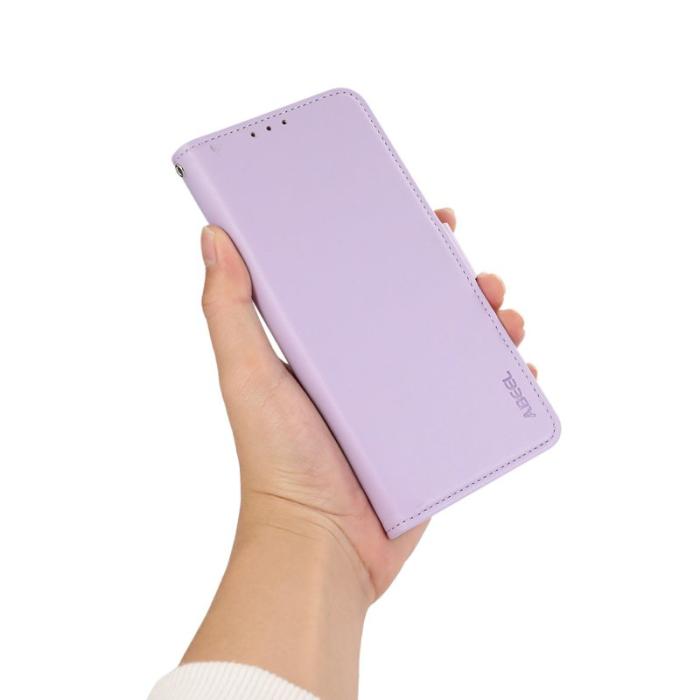 ABEEL - ABEEL iPhone 15 Fodral RFID-blockerande Plånbok Lila