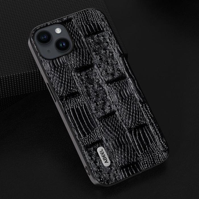 ABEEL - ABEEL iPhone 15 Fodral Shockproof Mahjong Textur Svart
