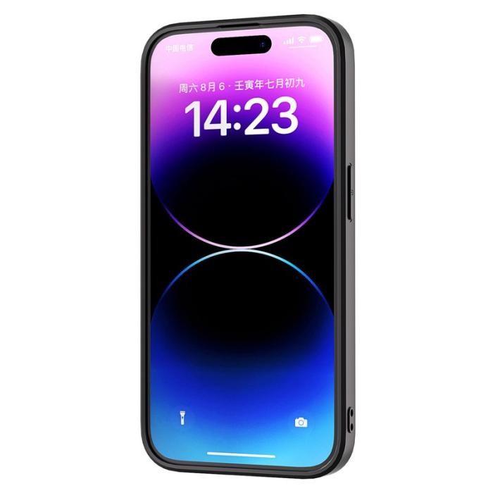 ABEEL - ABEEL iPhone 15 Plus Skal Ostrich Textur Grön Äkta Läder