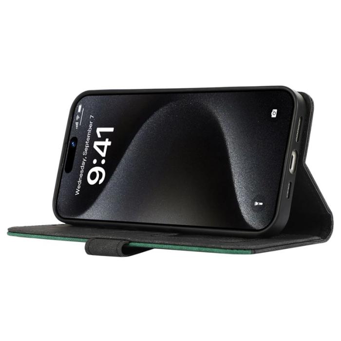 ABEEL - ABEEL iPhone 15 Pro Fodral RFID Blocker Plånbok - Svart