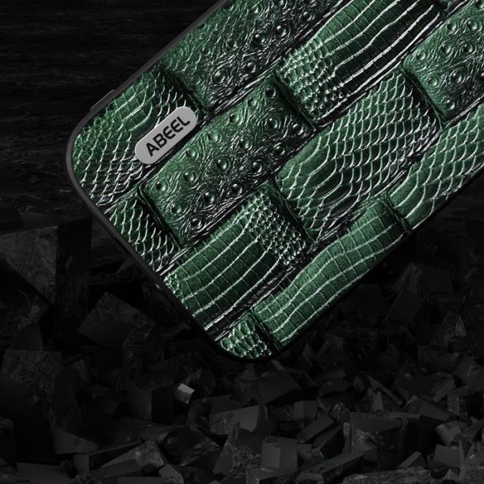 ABEEL - ABEEL iPhone 15 Pro Max Fodral Skärmskydd Grön Mahjong Textur