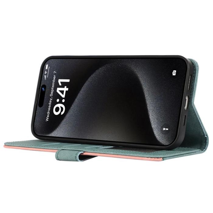 ABEEL - ABEEL iPhone 15 Pro Max PU Läderfodral RFID Skydd - Baby Blue