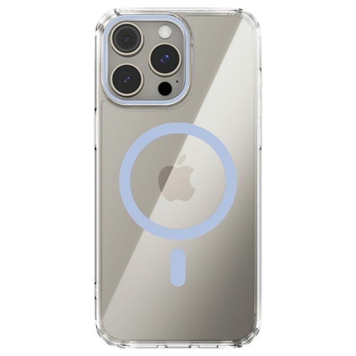 ABEEL - ABEEL iPhone 15 Pro Max Skal MagSafe Anti Scratch Klar - Baby Blue