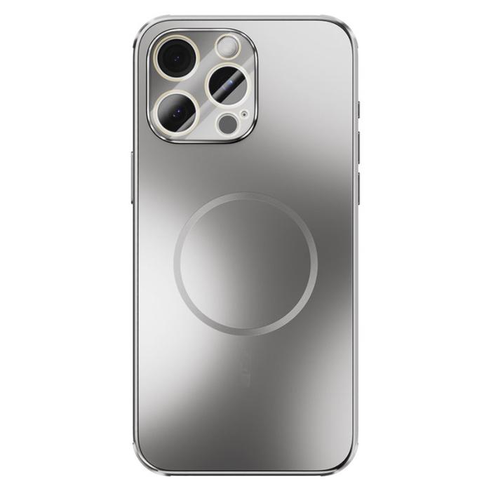 ABEEL - ABEEL iPhone 15 Pro Skal Magnetiskt TPU PC Kylmatte Titan Grå