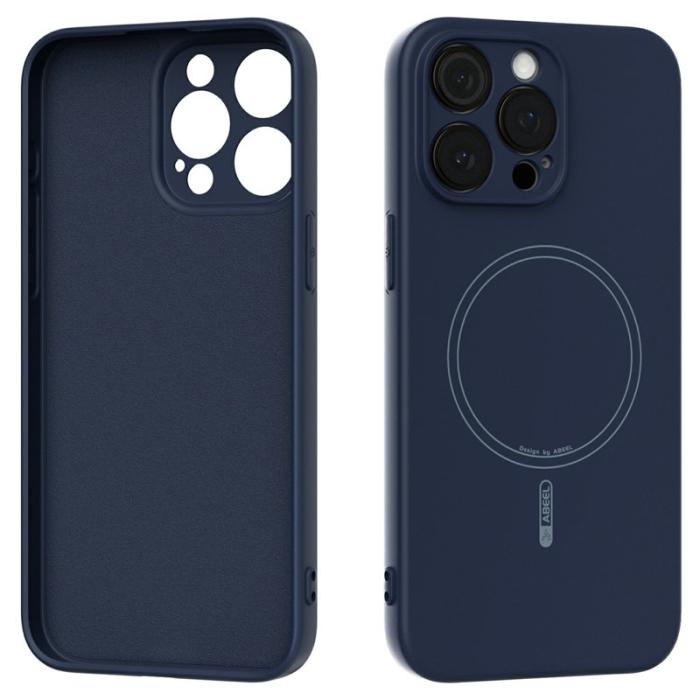 ABEEL - ABEEL iPhone 15 Pro Skal MagSafe Liquid Silicone Mörkblå