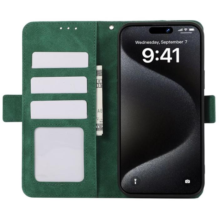 ABEEL - ABEEL iPhone 15 Pro Skal RFID Blocker Kortfack Stöttålig Grön