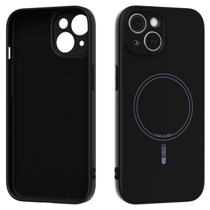 ABEEL - ABEEL iPhone 15 Skal MagSafe Kompatibel Svart Liquid Silicone