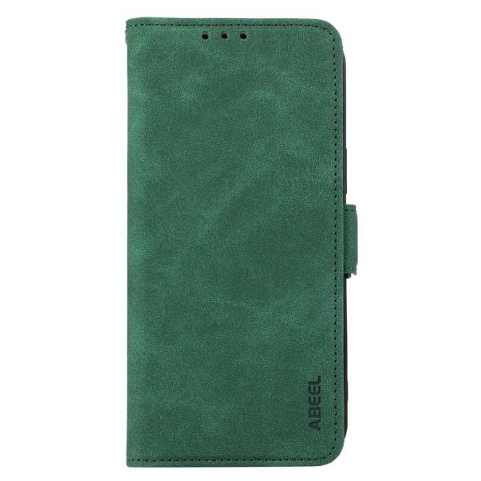 ABEEL - ABEEL iPhone 16 Läderfodral RFID Kortfickor Plånbok Grön