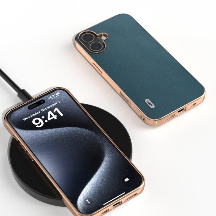 ABEEL - ABEEL iPhone 16 Plus Skal Electroplating Edge Grön