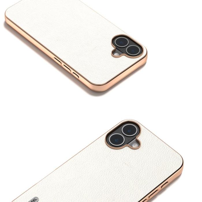 ABEEL - ABEEL iPhone 16 Plus Skal Electroplating Kantskydd Grå