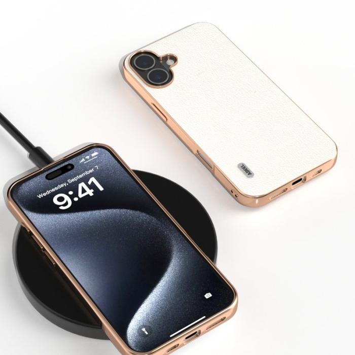 ABEEL - ABEEL iPhone 16 Plus Skal Electroplating Kantskydd Grå