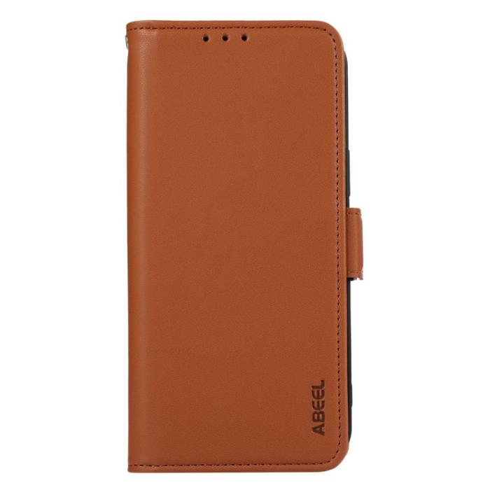 ABEEL - ABEEL iPhone 16 Plus Skal Läder Fodral med RFID Skydd - Brun