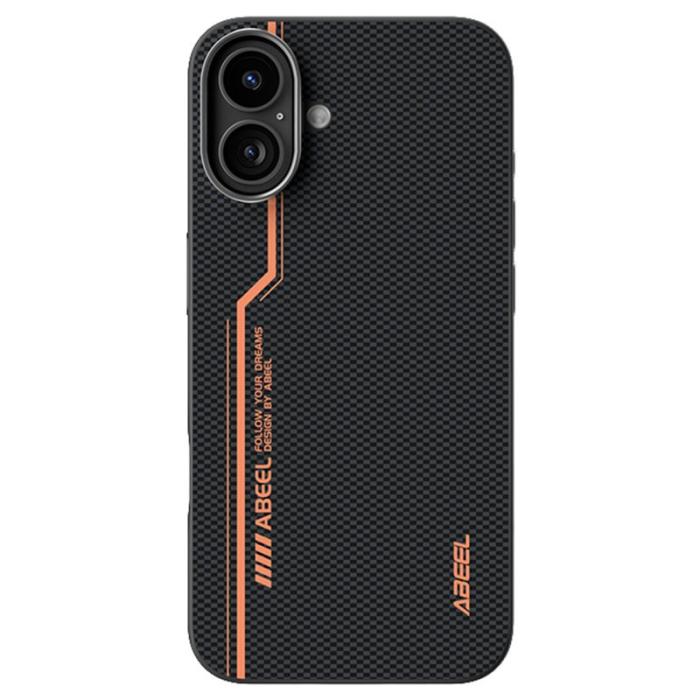 ABEEL - ABEEL iPhone 16 Plus Skal MagSafe Kompatibel Svart Leather