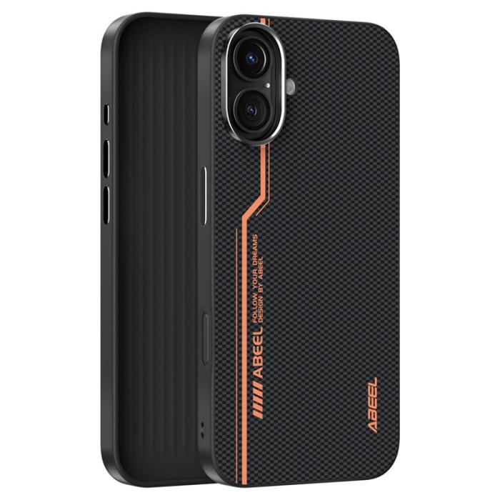 ABEEL - ABEEL iPhone 16 Plus Skal MagSafe Kompatibel Svart Leather