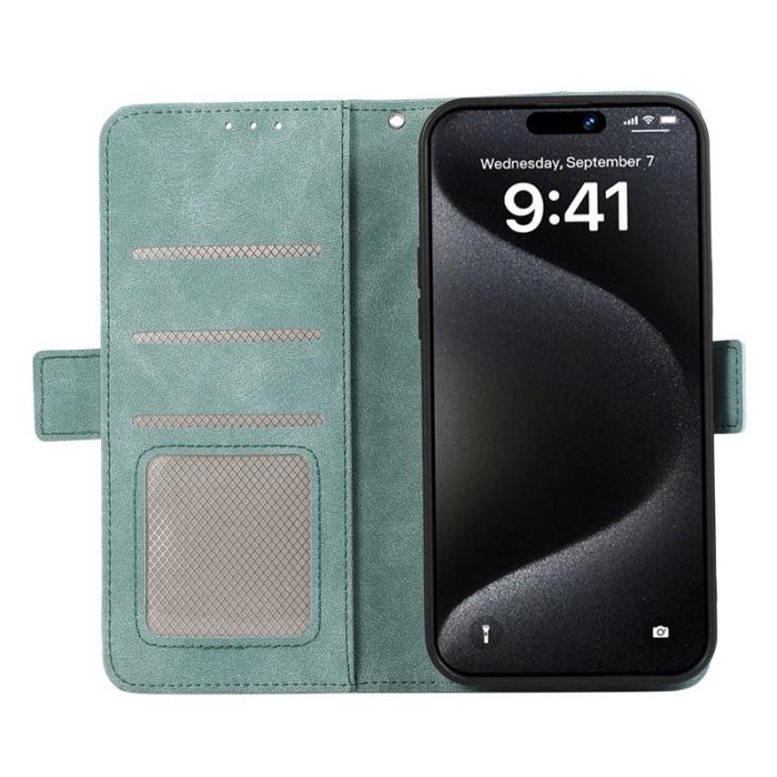 ABEEL - ABEEL iPhone 16 Plus Skal med Magnetstängning och Kortfack - Baby Blue