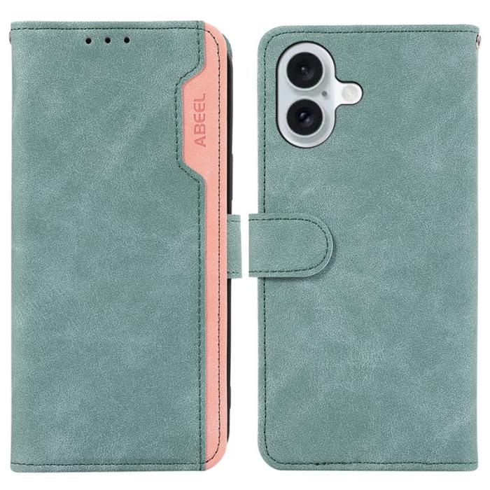 ABEEL - ABEEL iPhone 16 Plus Wallet Case RFID Skydd Baby Blue