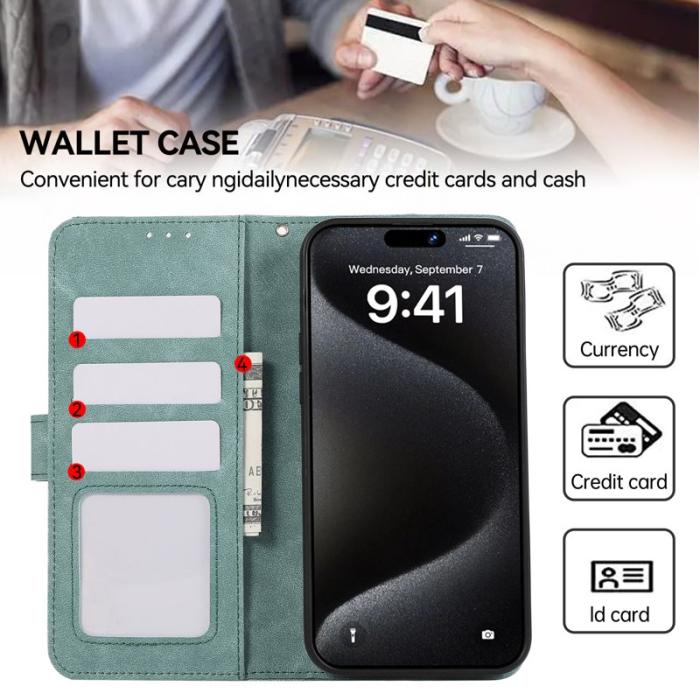 ABEEL - ABEEL iPhone 16 Plus Wallet Case RFID Skydd Baby Blue