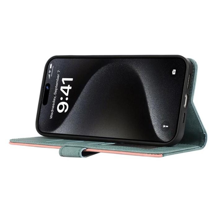 ABEEL - ABEEL iPhone 16 Pro Max Läderfodral RFID Skydd - Baby Blue