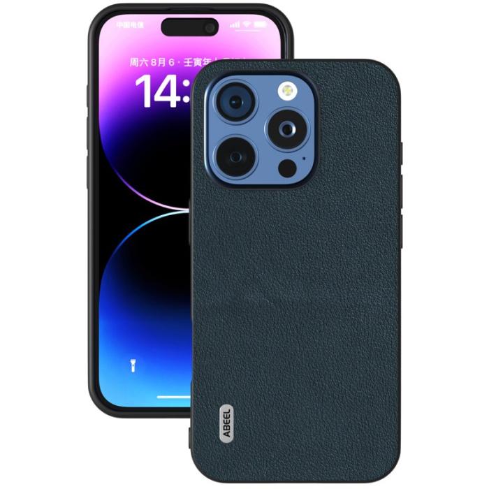 ABEEL - ABEEL iPhone 16 Pro Max Skal Äkta Läder Anti-rep Grön