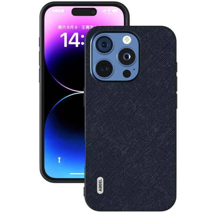 ABEEL - ABEEL iPhone 16 Pro Max Skal Äkta Läder Hybrid Blå