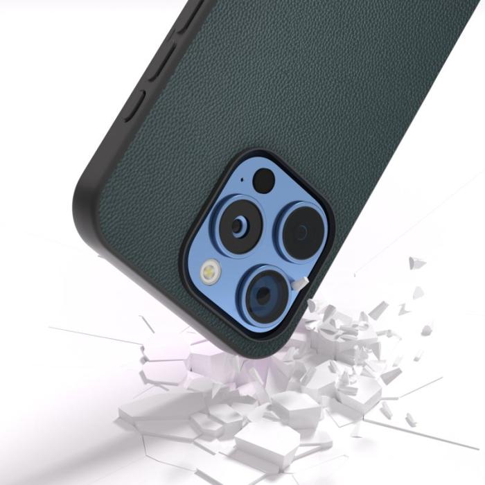 ABEEL - ABEEL iPhone 16 Pro Max Skal Anti-Drop Äkta Läder Grön