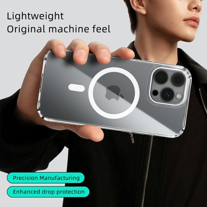 ABEEL - ABEEL iPhone 16 Pro Max Skal MagSafe Anti Scratch Klar Blå