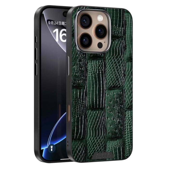 ABEEL - ABEEL iPhone 16 Pro Max Skal MagSafe Beast Textur Grön