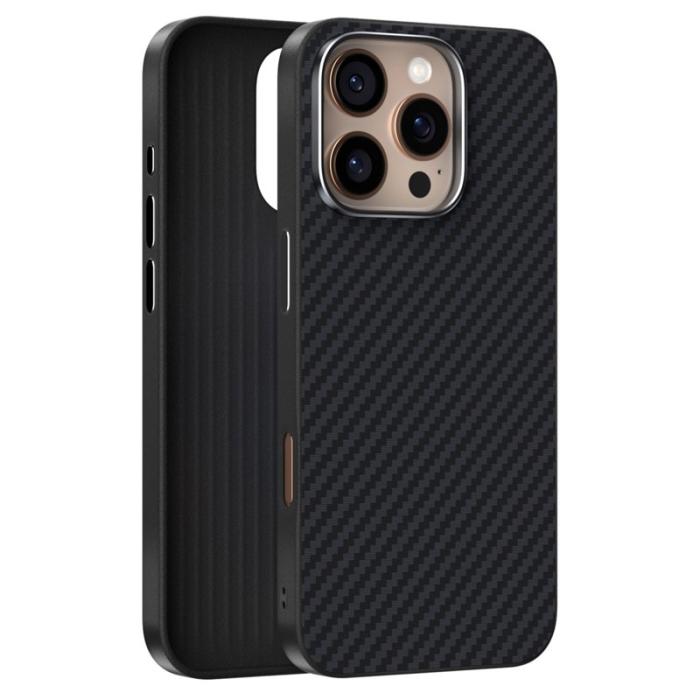 ABEEL - ABEEL iPhone 16 Pro Max Skal MagSafe Kolfiber Svart