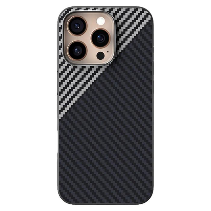 ABEEL - ABEEL iPhone 16 Pro Max Skal MagSafe Kolfiber Svart/Silver