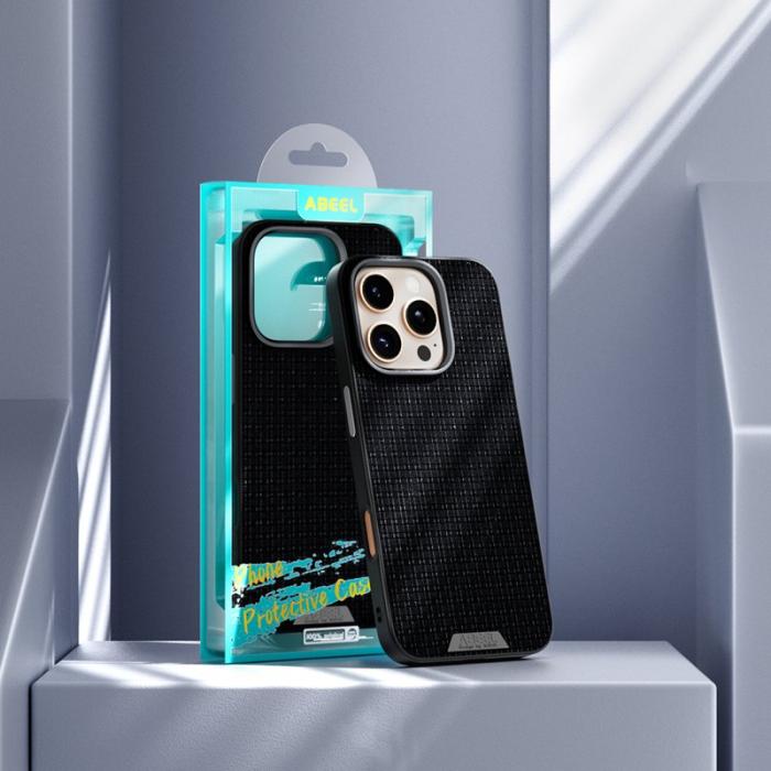 ABEEL - ABEEL iPhone 16 Pro Max Skal MagSafe Texturerad Svart