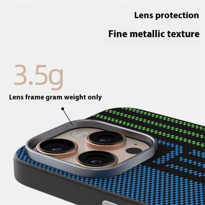 ABEEL - ABEEL iPhone 16 Pro Max Skal MagSafe TPU Aluminium Läder Svart