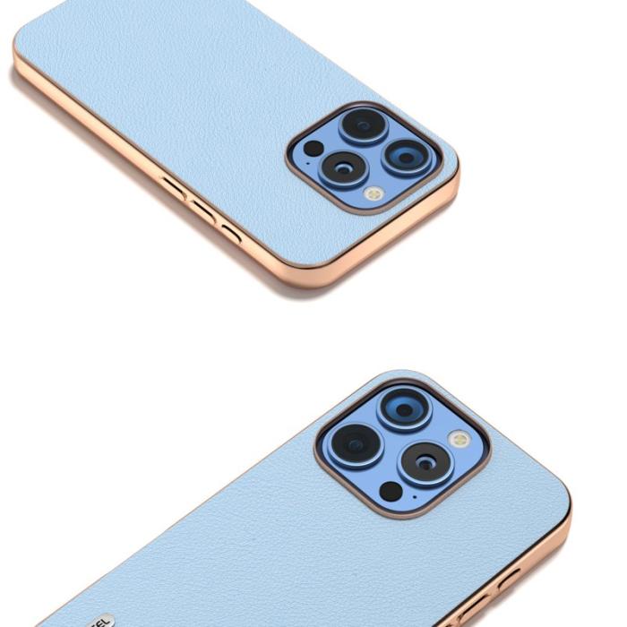 ABEEL - ABEEL iPhone 16 Pro Skal Electroplating Kantskydd Blå