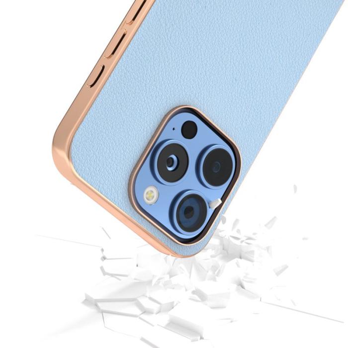 ABEEL - ABEEL iPhone 16 Pro Skal Electroplating Kantskydd Blå