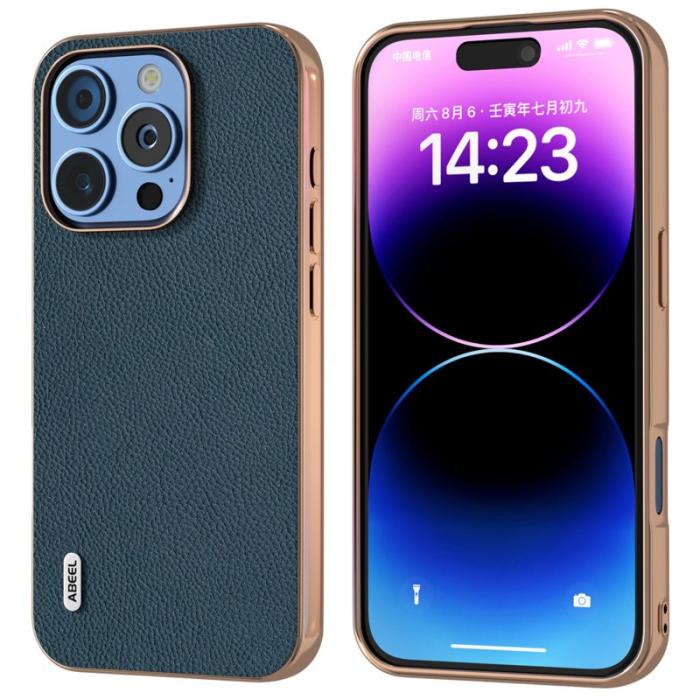 ABEEL - ABEEL iPhone 16 Pro Skal Horizon Series Grön Läder + TPU