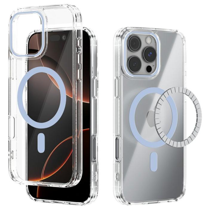 ABEEL - ABEEL iPhone 16 Pro Skal MagSafe Anti Scratch Klar TPU - Baby Blue