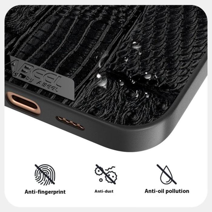 ABEEL - ABEEL iPhone 16 Pro Skal MagSafe Kompatibel Beast Textur Kaffe