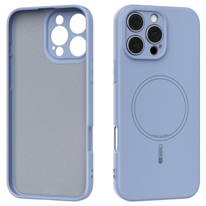 ABEEL - ABEEL iPhone 16 Pro Skal MagSafe Sky Blue Liquid Silicone