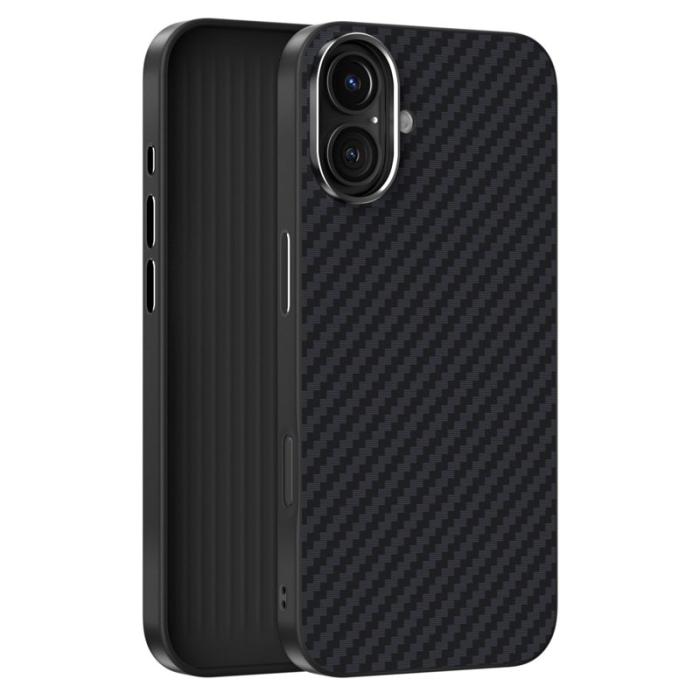 ABEEL - ABEEL iPhone 16 Skal MagSafe Kolfiber Svart