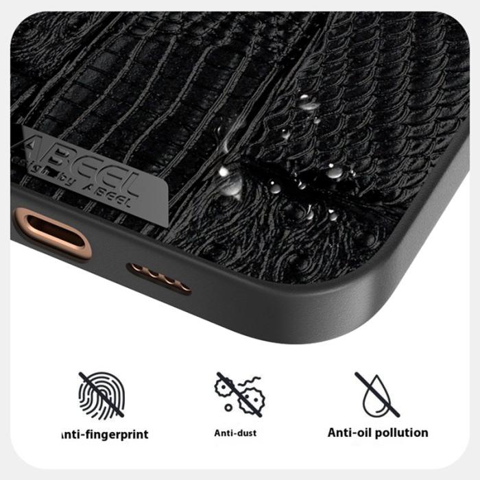 ABEEL - ABEEL iPhone 16 Skal MagSafe Kompatibel Beast Textur Svart