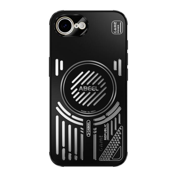 ABEEL - ABEEL iPhone 16e Magnetiskt Fodral Aluminium + PC + TPU - Svart