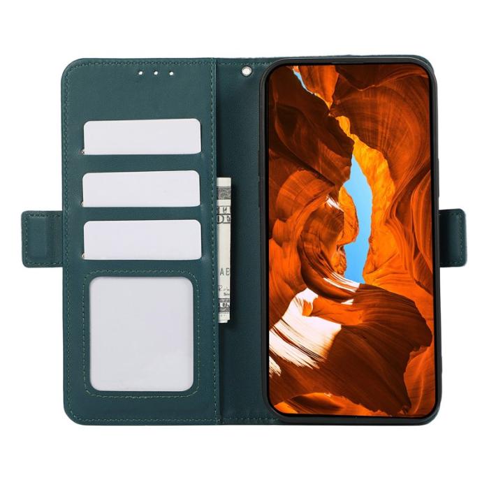 ABEEL - ABEEL iPhone 16e Skal Läder Fodral med RFID Skydd - Grön