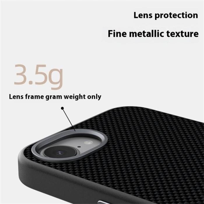 ABEEL - ABEEL iPhone 16e Skal Magnetiskt Tryckt TPU Aluminium Läder Blå