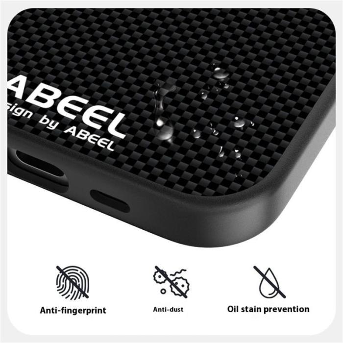 ABEEL - ABEEL iPhone 16e Skal Magnetiskt Tryckt TPU Aluminium Läder - Guld